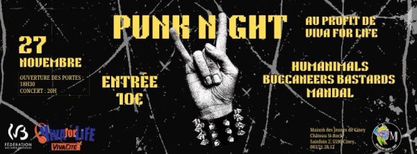 Punk Night au profit de Viva For Life